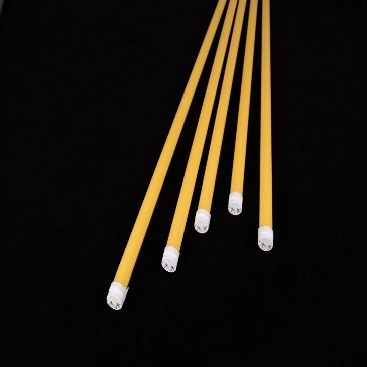 yellow cover t8 led tube